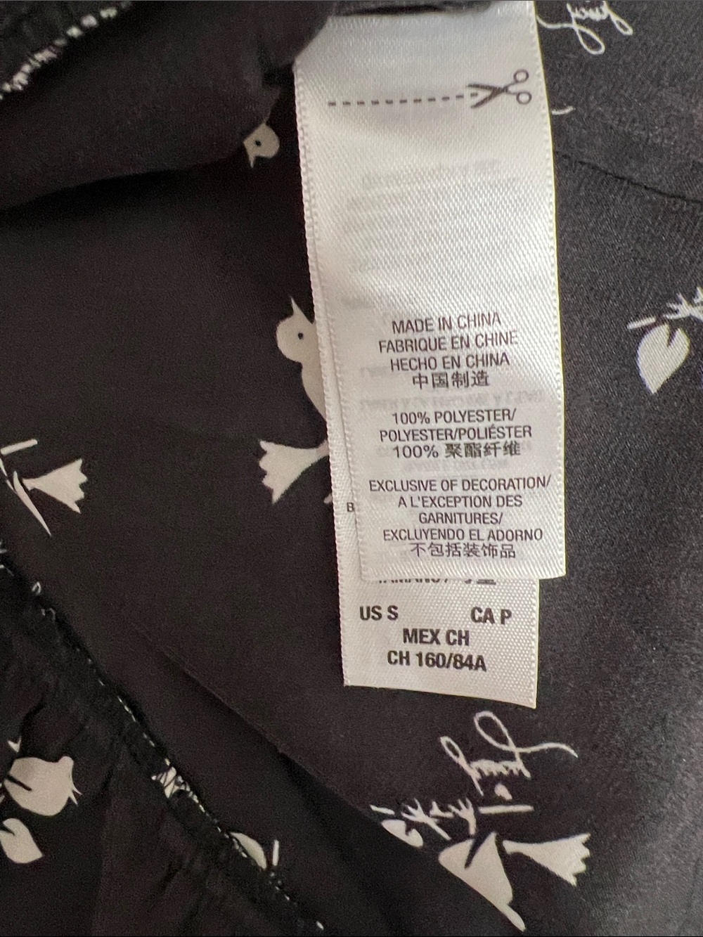 Juicy Couture Bird Print Satin Pajama Set | Cami & Shorts | Size S - Picture 13 of 15